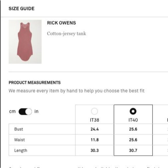 Rick Owens Tank Top in Thulian 40 New Womens Sleeveless - Picture 12 of 16